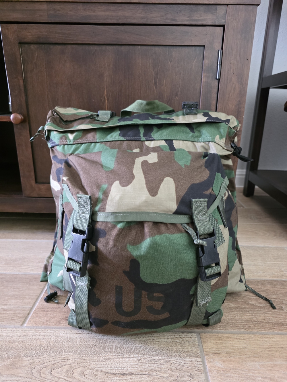 Military-Style Camouflage Rucksack Pack - Green Combat Patrol Pack